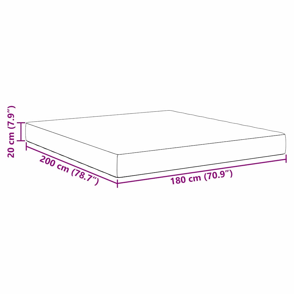 Materasso da Letto con materasso Grigio 180 x 200 cm Tessuto | homemem39