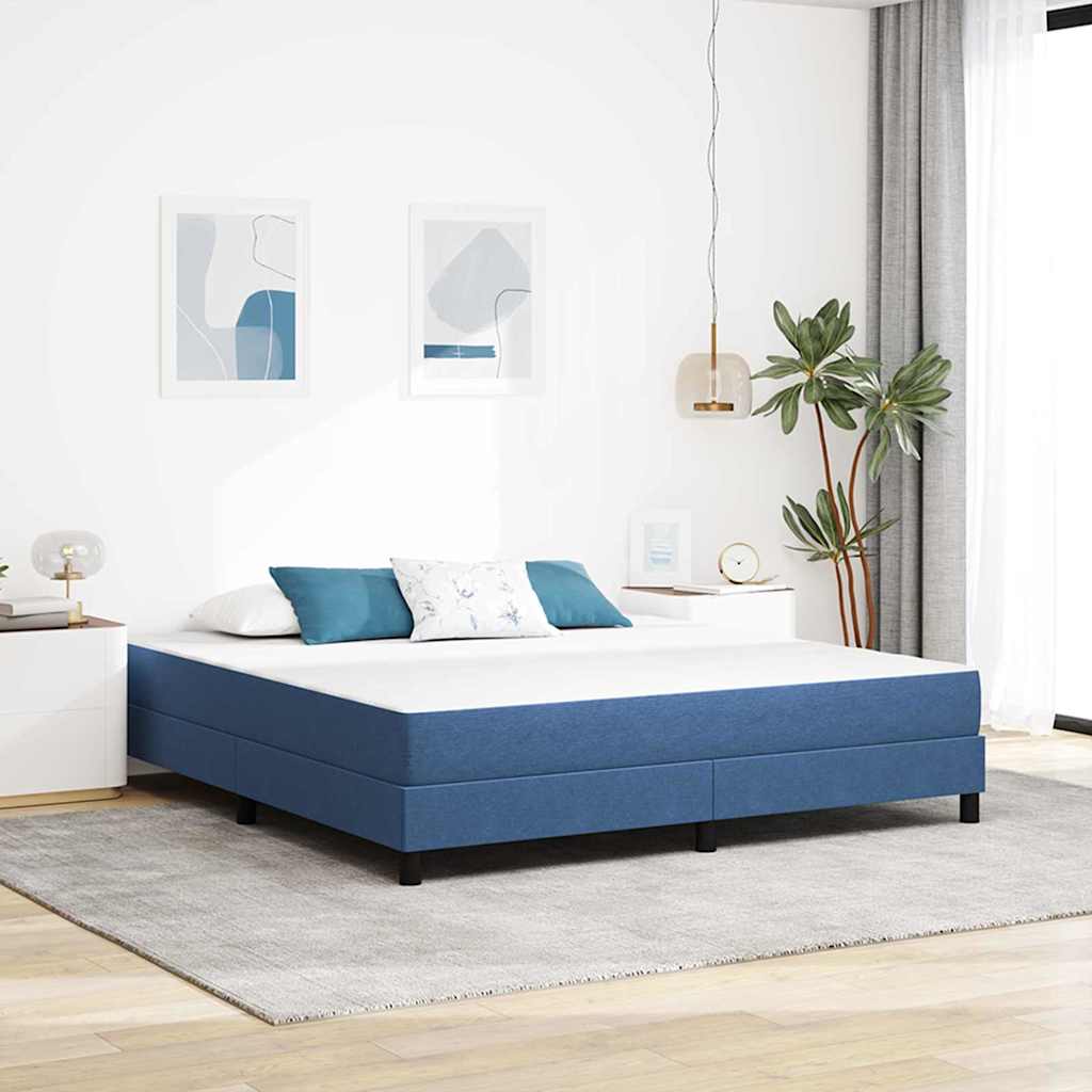 Materasso da Letto con materasso Blu 180 x 200 cm Tessuto