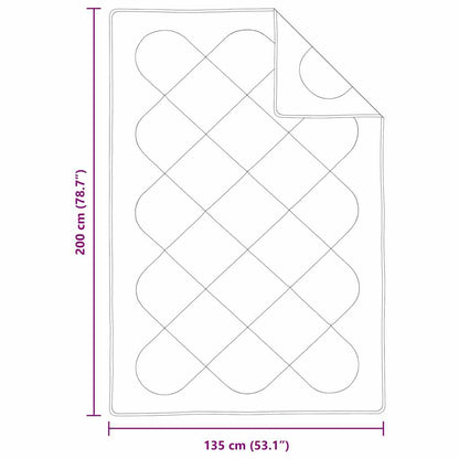 Piumino Letto Estivo 202 x 136 x 3 cm Estate Poliestere Bianco