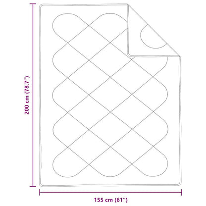 Trapunte & Duvet Bianco 155 x 200 cm Microfibra