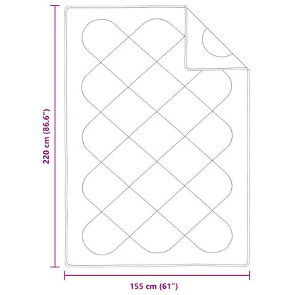 Trapunte & Duvet Bianco 155 x 220 cm Microfibra