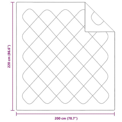 Piumino Letto Estivo 220 x 200 x 3 cm Estate Poliestere Bianco