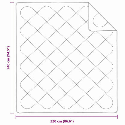 Piumino Letto Estivo 242 x 220 x 3 cm Estate Poliestere Bianco