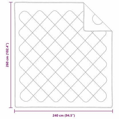 Piumino Letto Estivo 260 x 240 x 3 cm Estate Poliestere Bianco
