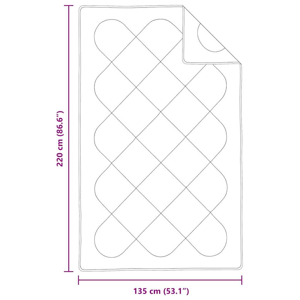 Duvet Invernale 220 x 135 x 5 cm Inverno Poliestere Bianco