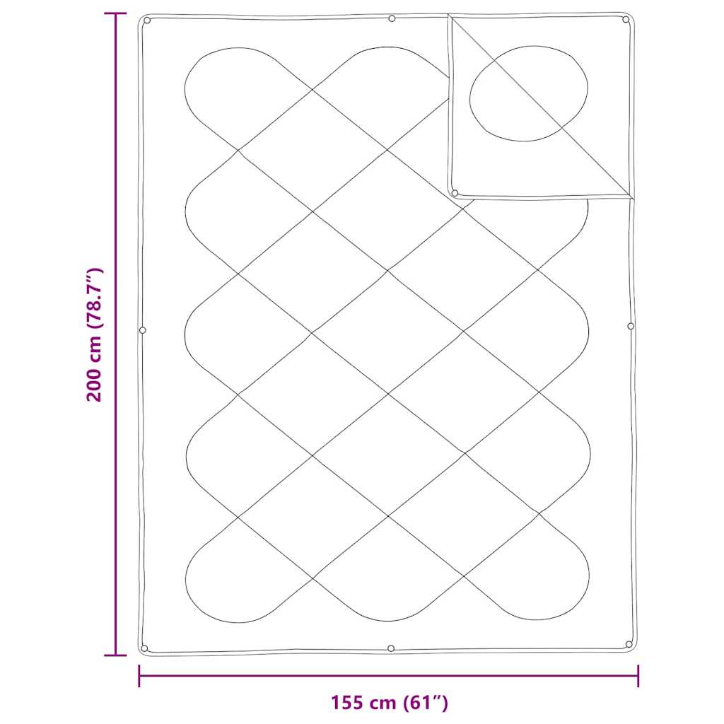 Duvet 2-in-1 200 x 155 x 10 cm Inverno Poliestere Bianco