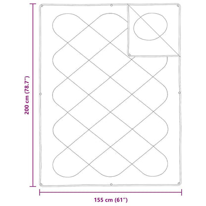 Duvet 2-in-1 200 x 155 x 10 cm Inverno Poliestere Bianco