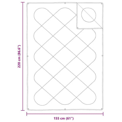 Duvet 2-in-1 220 x 155 x 10 cm Inverno Poliestere Bianco