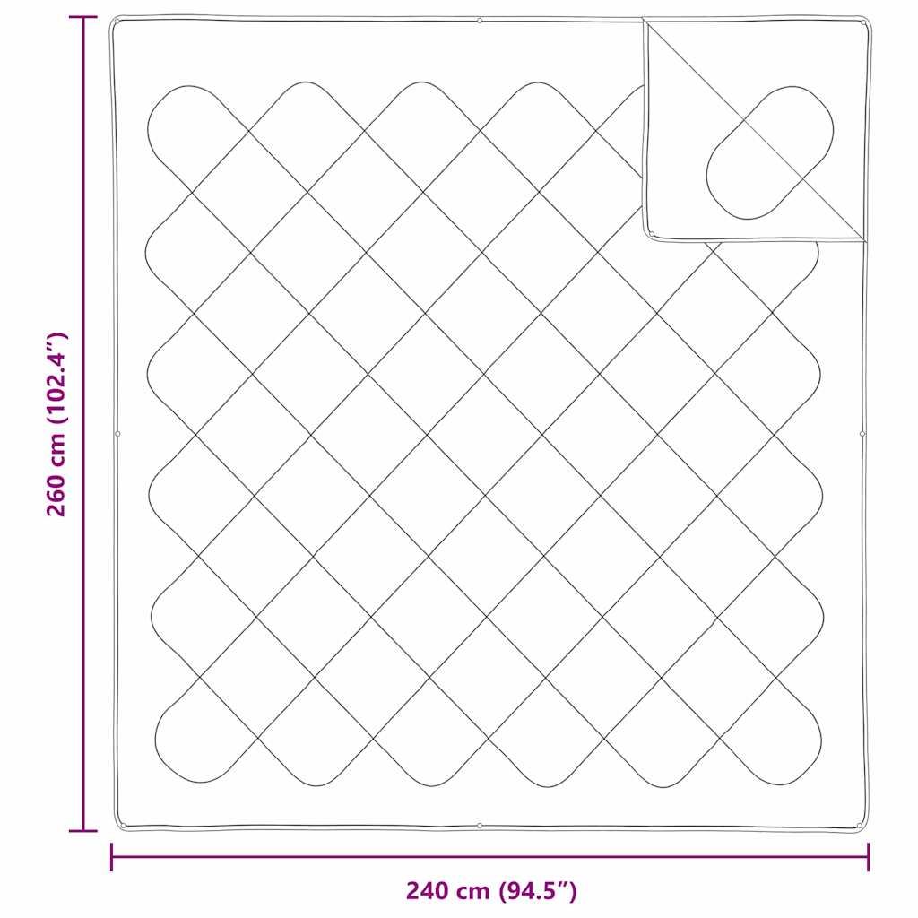Duvet 2-in-1 262 x 242 x 10 cm Inverno Poliestere Bianco