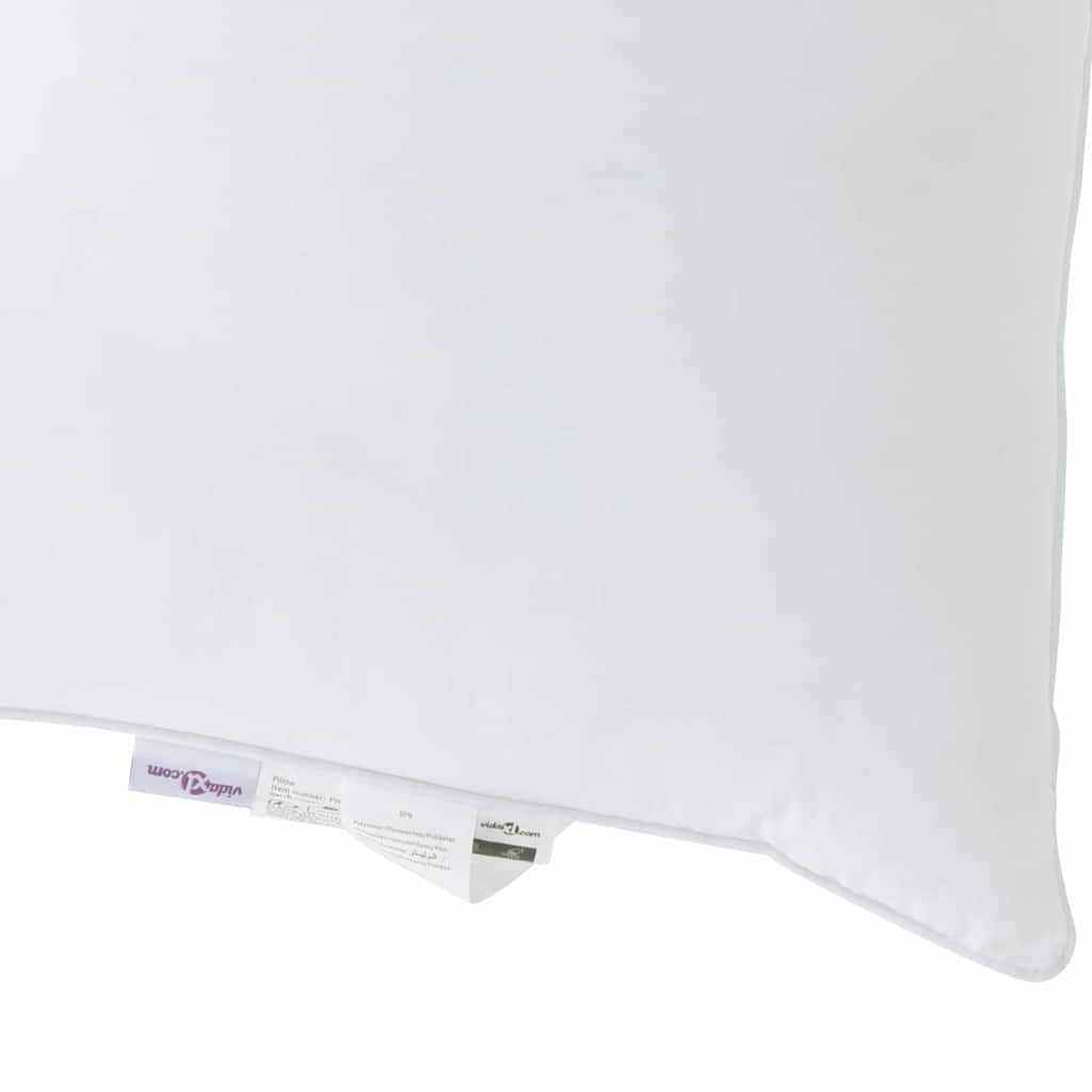 Cuscino 2 pcs Bianco 80 x 60 x 20 cm Cotone e Poliestere | homemem39