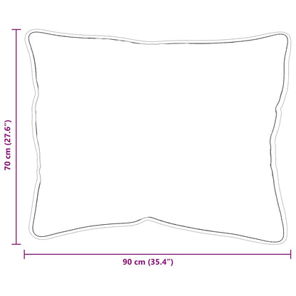 Cuscino 2 pcs Bianco 90 x 70 x 40 cm Cotone e Poliestere | homemem39