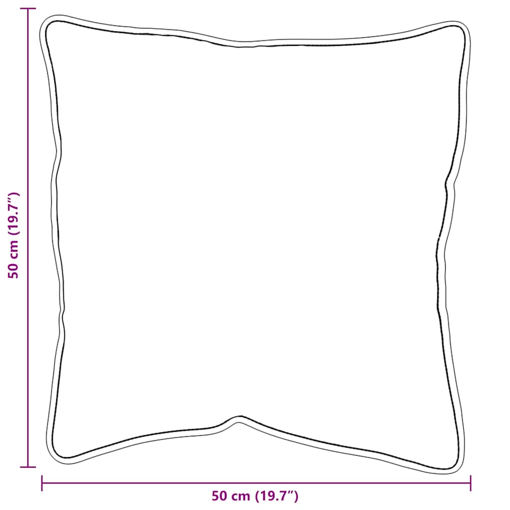 Cuscino con cuscino 2 pcs Bianco 51 x 50 x 20 cm Poliestere | homemem39