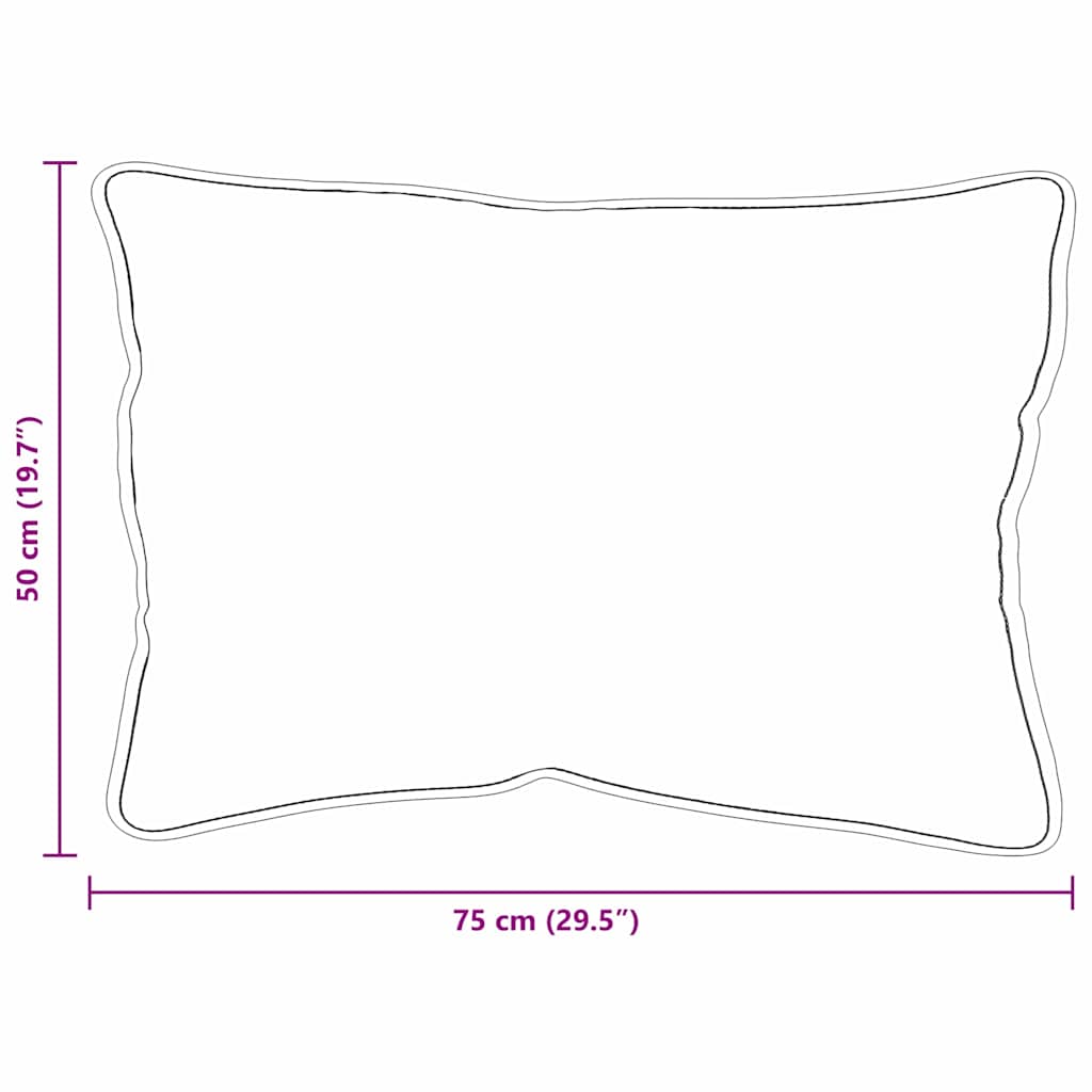 Cuscino con cuscino 2 pcs Bianco 61 x 41 x 20 cm Poliestere | homemem39