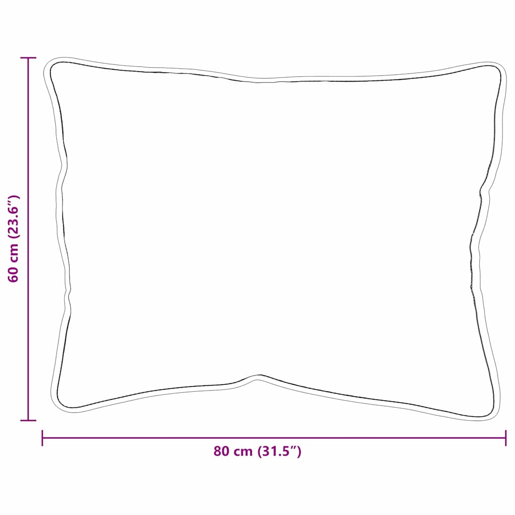 Cuscino con cuscino 2 pcs Bianco 79 x 60 x 20 cm Poliestere | homemem39