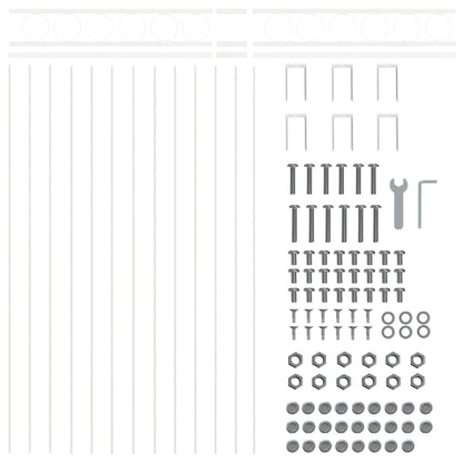 Elemento Recinzione ASSEN Bianco 170 x 100 cm Acciaio | homemem39