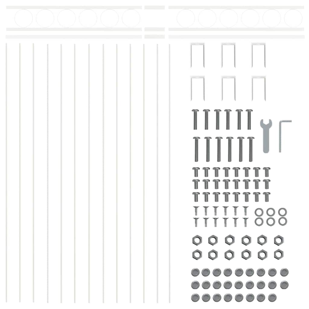 Elemento Recinzione ASSEN Bianco 170 x 120 cm Acciaio | homemem39