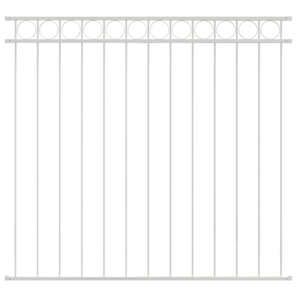 Elemento Recinzione ASSEN Bianco 170 x 150 cm Acciaio