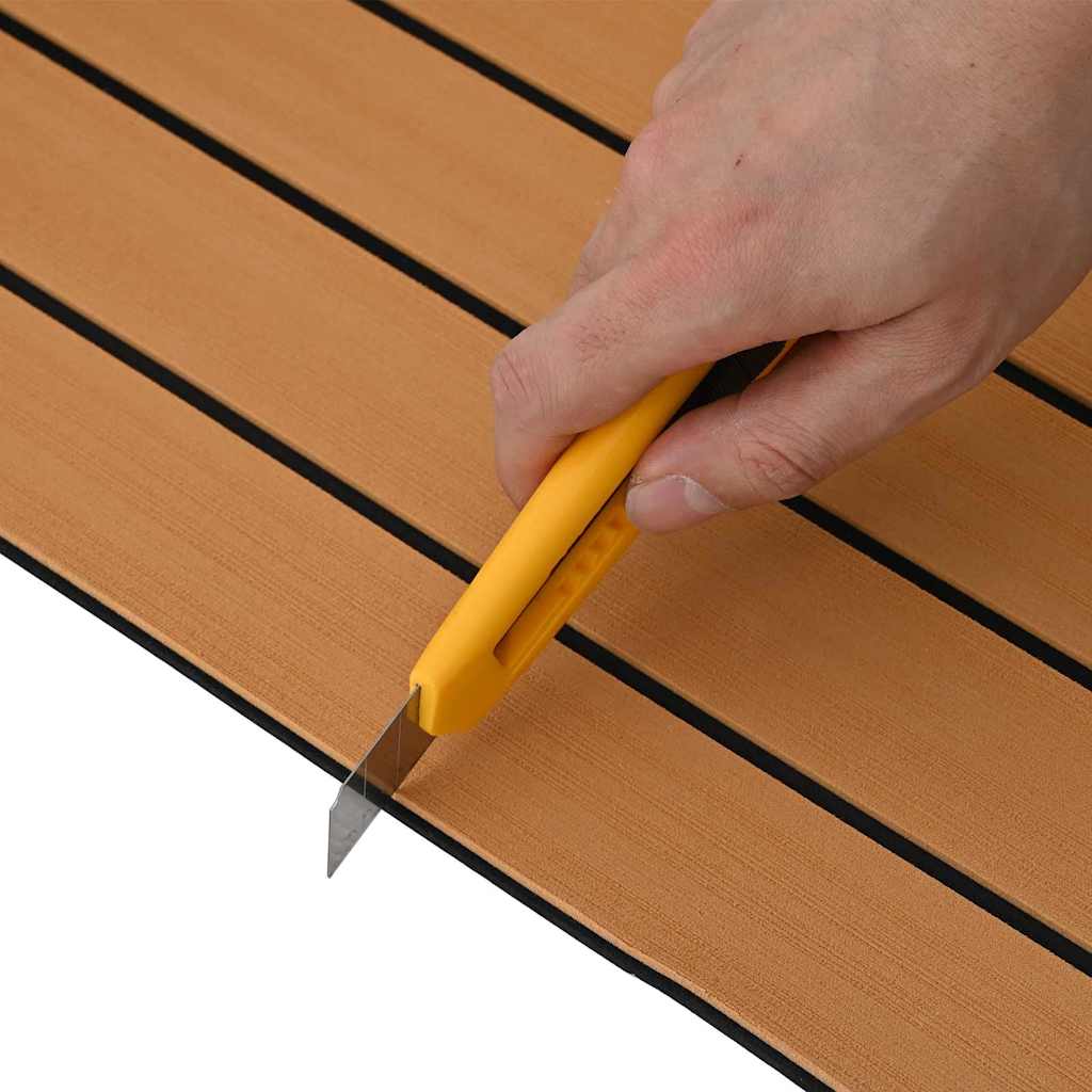 Pavimento per Barca Marrone e nero 240 x 90 cm Schiuma EVA