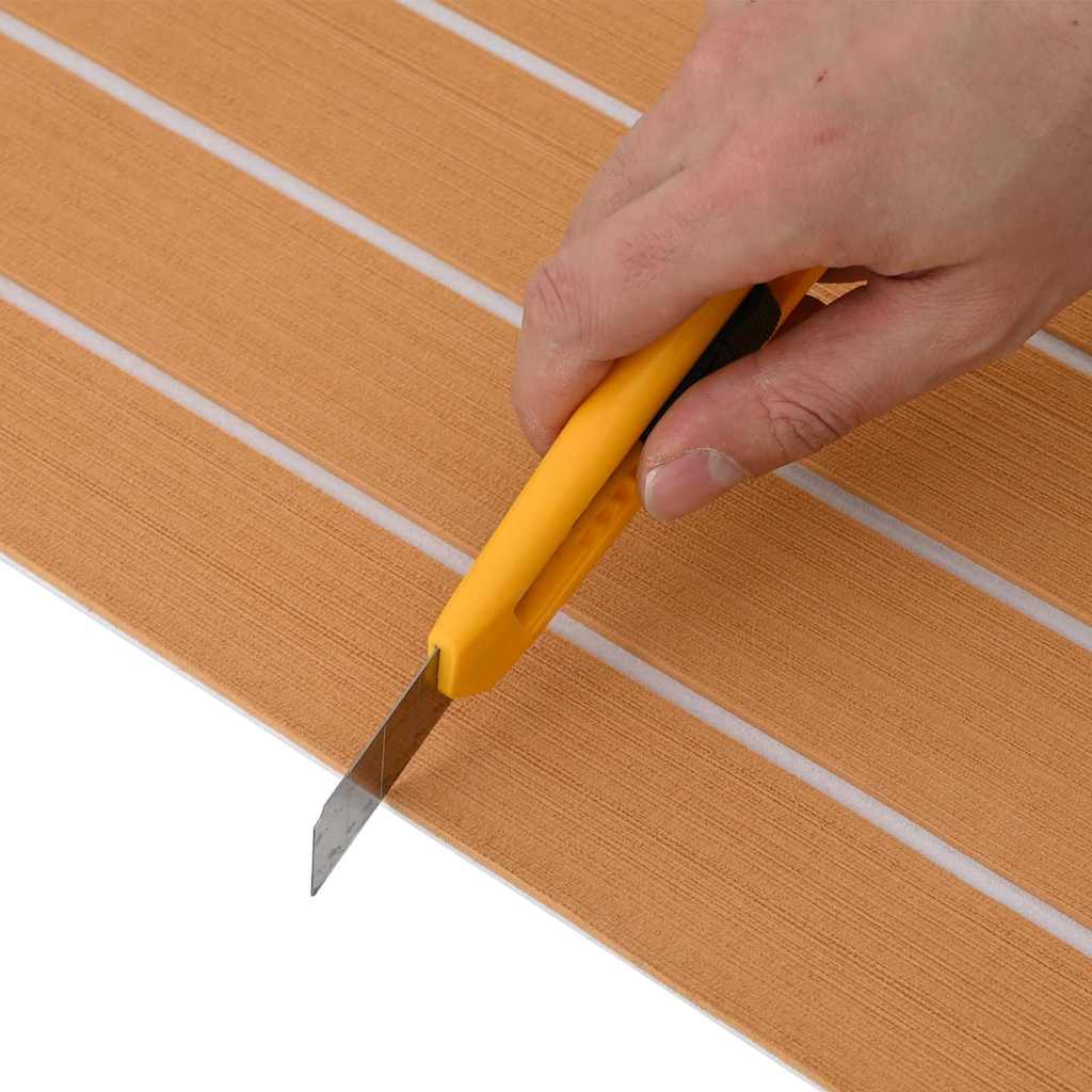 Pavimento per Barca Marrone e bianco 240 x 60 cm Schiuma EVA