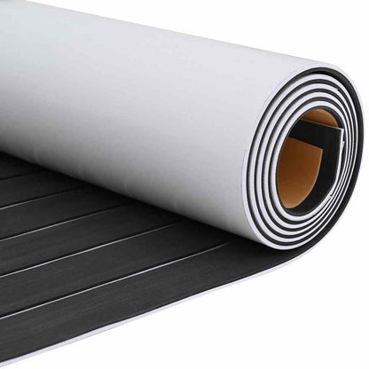 Pavimento per Barca grigio scuro e bianco 240 x 60 cm