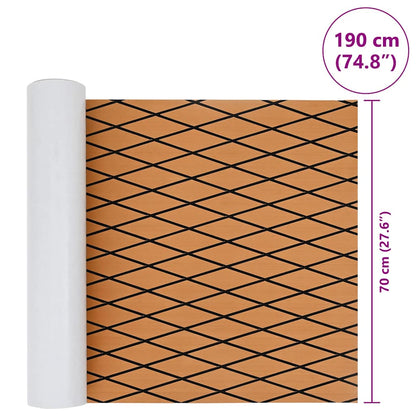 Pavimento per Barca Marrone e nero 190 x 70 cm Schiuma EVA