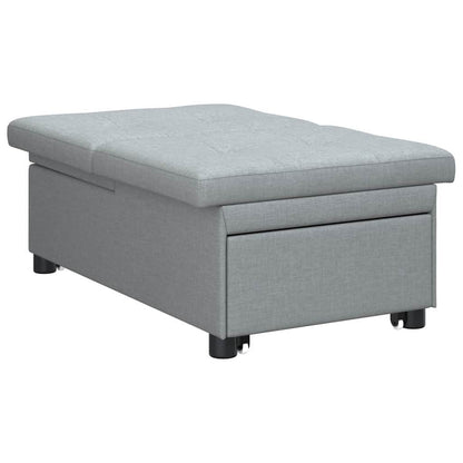 Divano letto Grigio chiaro 194 x 67 x 37 cm Tessuto