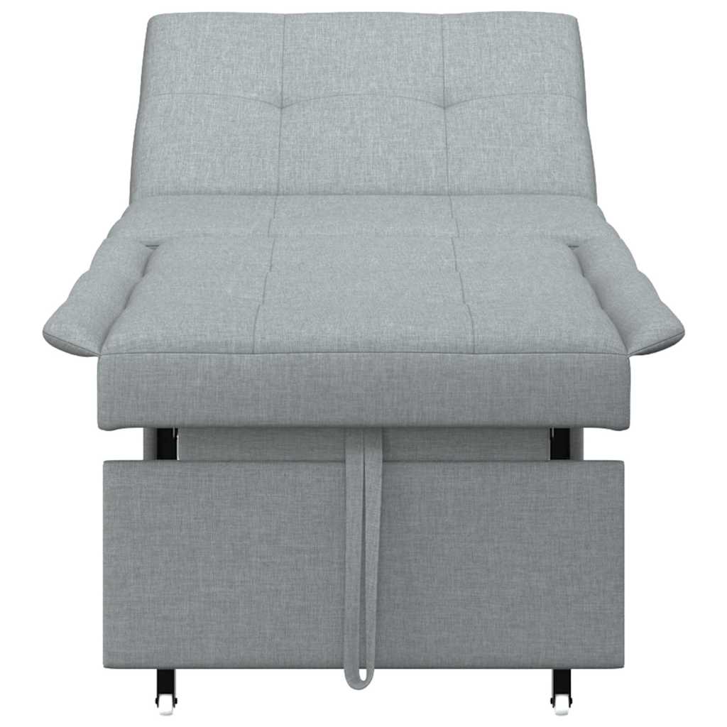 Divano letto Grigio chiaro 194 x 67 x 37 cm Tessuto