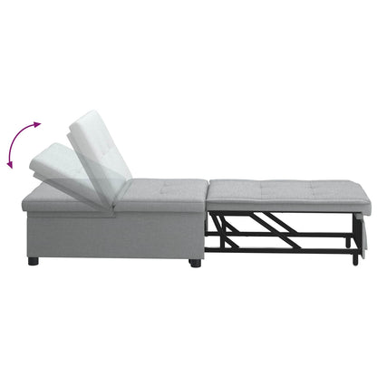 Divano Letto Estraibile Grigio chiaro 194 x 50 x 82 cm Tessuto | homemem39