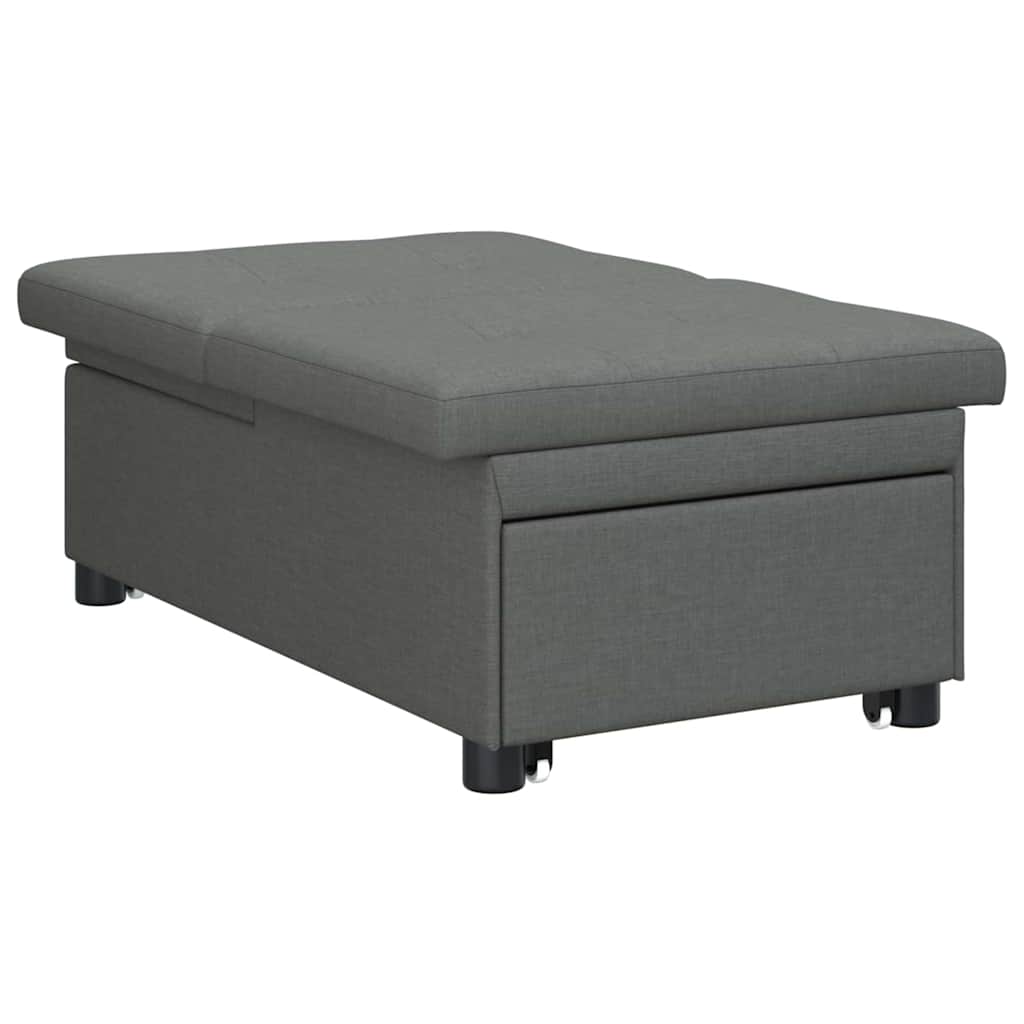 Divano letto Grigio scuro 194 x 67 x 37 cm Tessuto