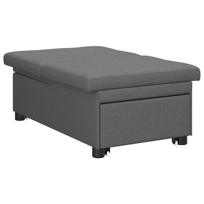 Divano letto Grigio scuro 194 x 67 x 37 cm Tessuto