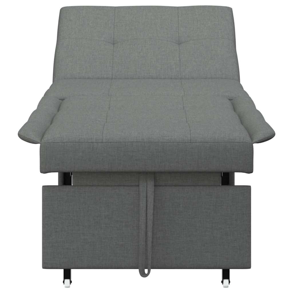 Divano letto Grigio scuro 194 x 67 x 37 cm Tessuto