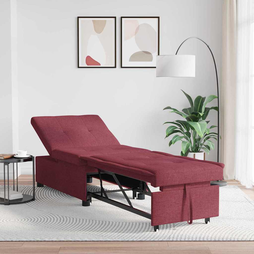 Divano letto Rosso 194 x 67 x 37 cm Tessuto