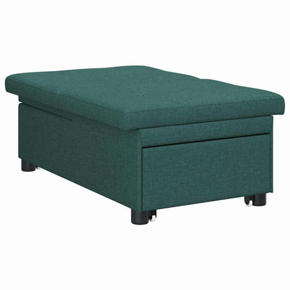 Divano letto Verde scuro 194 x 67 x 37 cm Tessuto