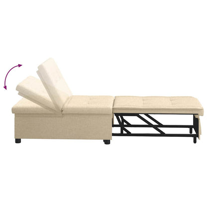 Divano letto Crema 194 x 67 x 37 cm Tessuto