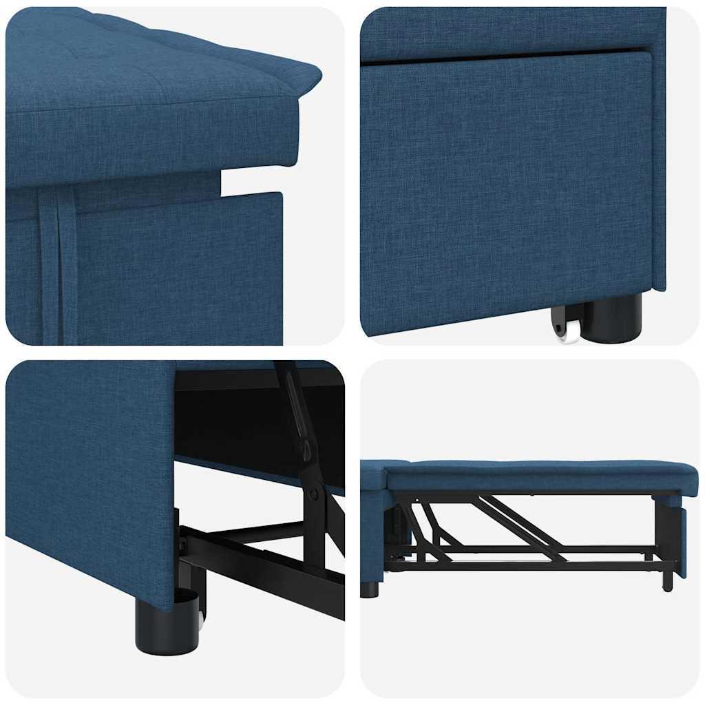 Divano letto Blu 194 x 67 x 37 cm Tessuto