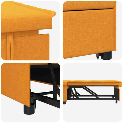 Divano letto Giallo scuro 194 x 67 x 37 cm Tessuto
