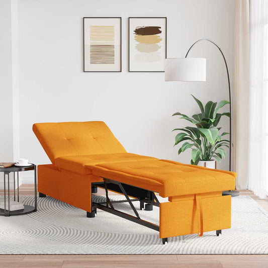 Divano letto Giallo scuro 194 x 67 x 37 cm Tessuto