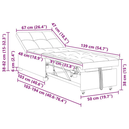 Divano letto Giallo scuro 194 x 67 x 37 cm Tessuto