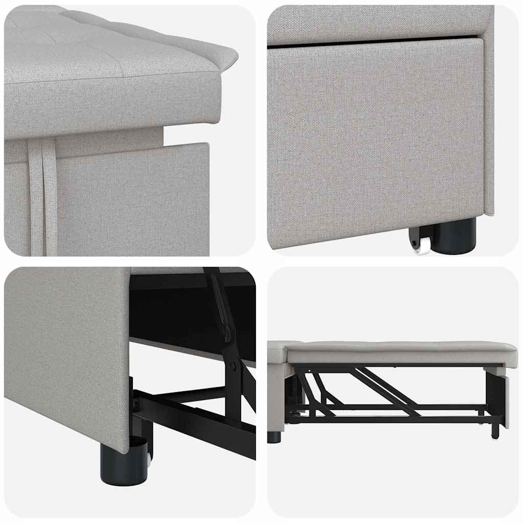 Divano letto Grigio 194 x 67 x 37 cm Tessuto