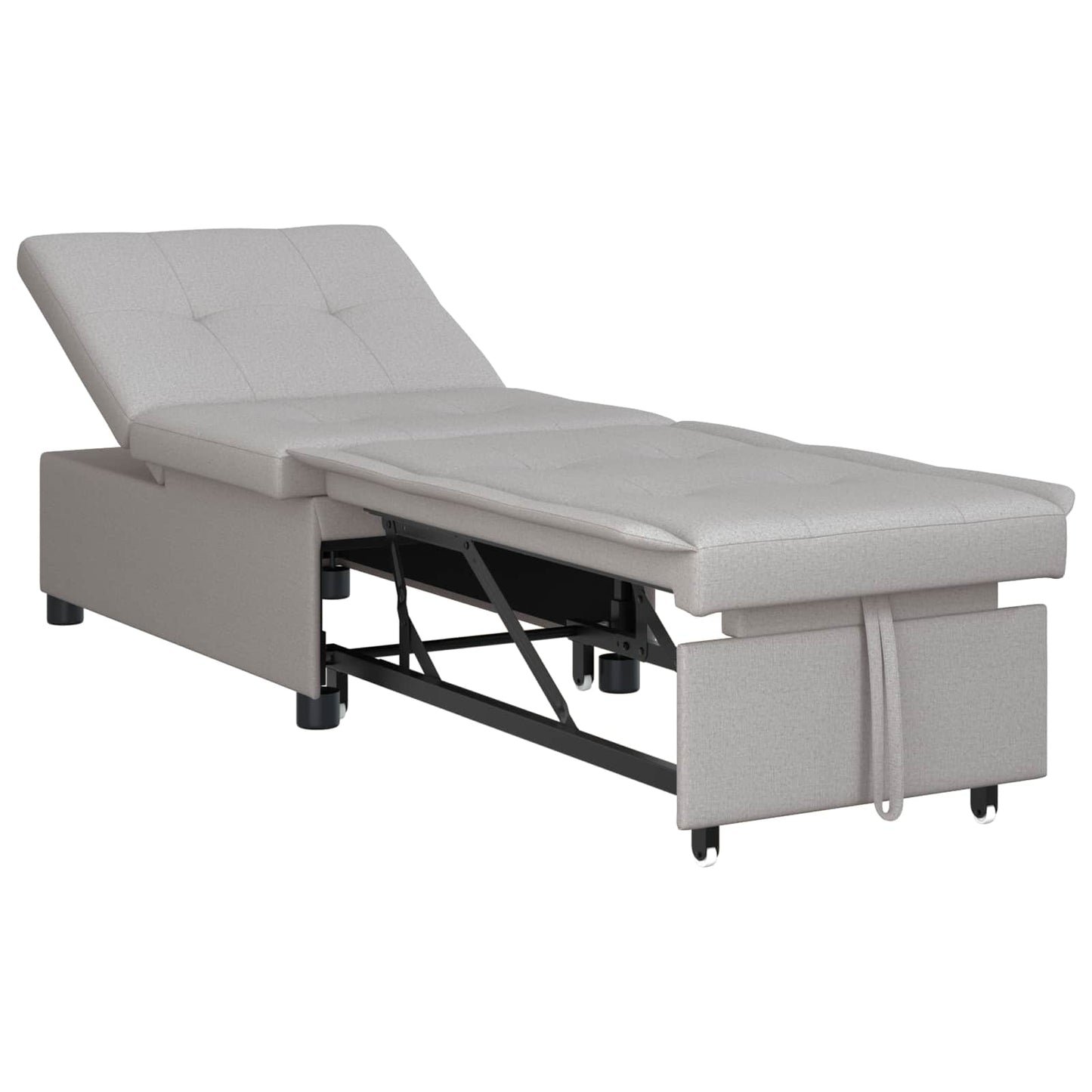 Divano Letto Estraibile Grigio 194 x 50 x 82 cm Tessuto | homemem39