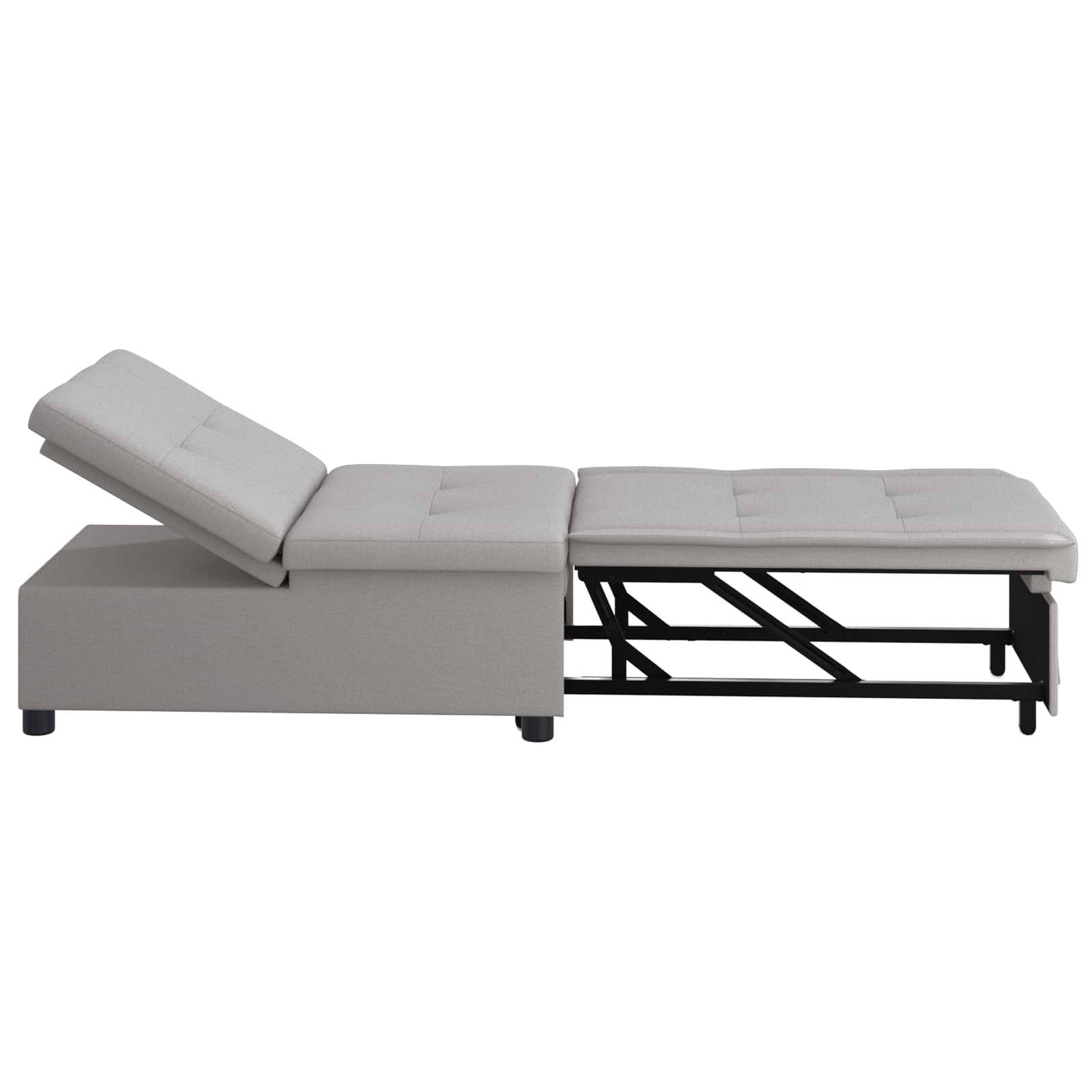 Divano Letto Estraibile Grigio 194 x 50 x 82 cm Tessuto | homemem39