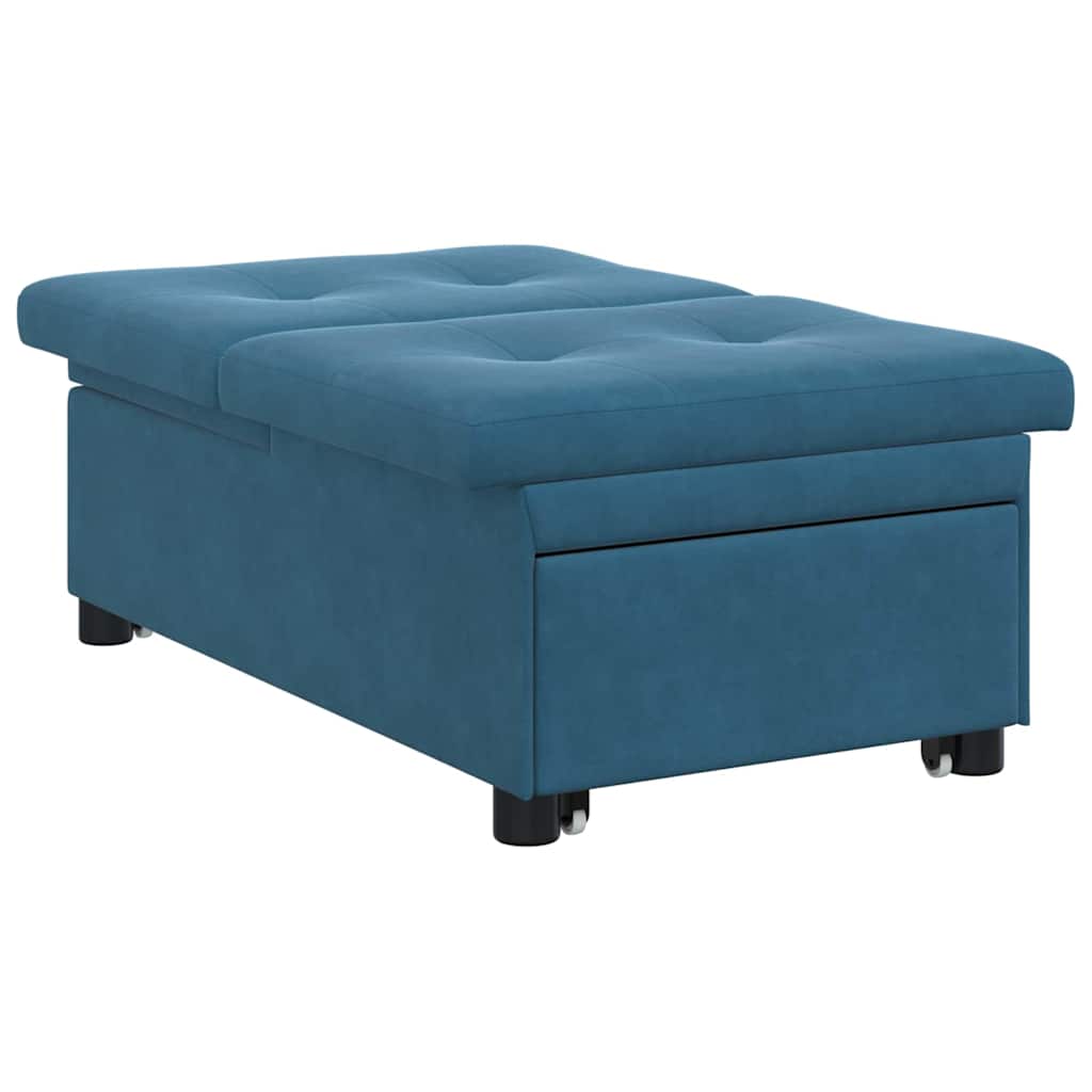 Divano Letto Blu 67 x 194 x 38 cm Velluto