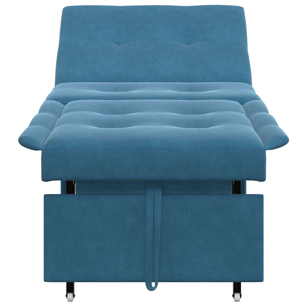 Divano Letto Blu 67 x 194 x 38 cm Velluto