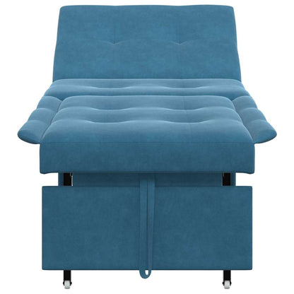 Divano Letto Blu 67 x 194 x 38 cm Velluto