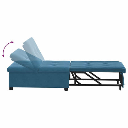 Divano Letto Blu 67 x 194 x 38 cm Velluto