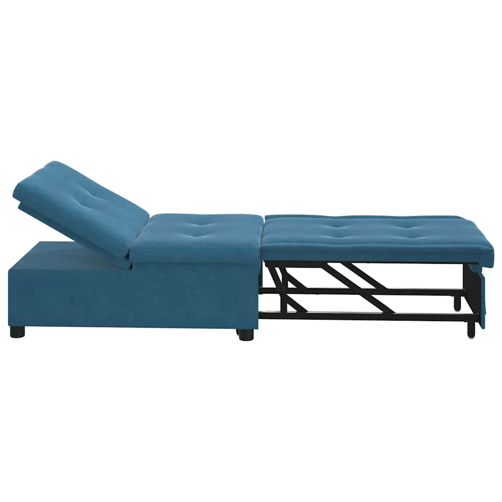 Divano Letto Blu 67 x 194 x 38 cm Velluto