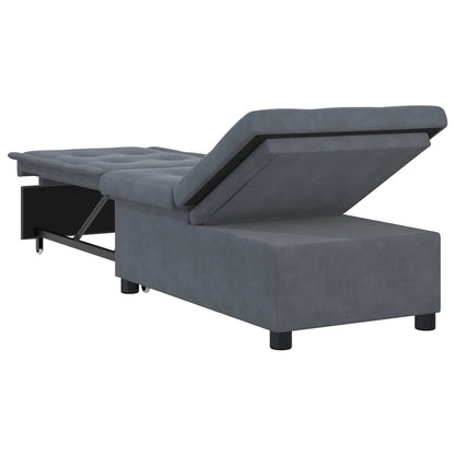 Divano Letto Grigio scuro 67 x 194 x 38 cm Velluto
