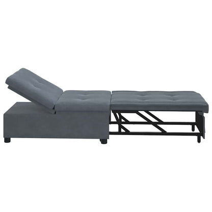Divano Letto Grigio scuro 67 x 194 x 38 cm Velluto