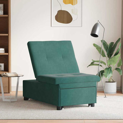 Divano Letto Verde scuro 67 x 194 x 38 cm Velluto