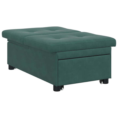 Divano Letto Verde scuro 67 x 194 x 38 cm Velluto